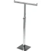 Warenpräsentation^DecoWoerner Accessoires-Ständer T-Form, Ausziehbar 48 - 54 Cm silber