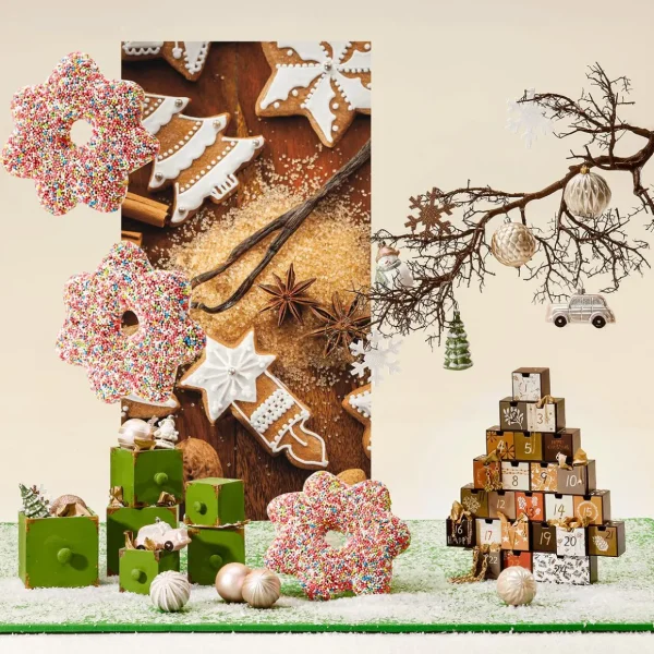 Weihnachtsfiguren^DecoWoerner Adventskalender Baum 6 X 37 X 44 Cm Holz Und Papier mehrfarbig