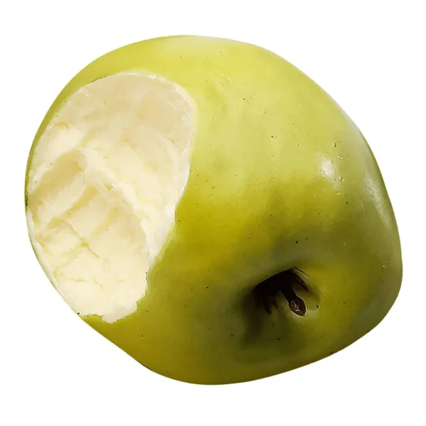 Obst & Früchte^DecoWoerner Angebissener er Apfel-Lebensmittel-Attrappe 7,5 Cm Ø grün