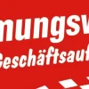 Verkaufsaktionen Bewerben^DecoWoerner Ankleber "Räumungsverkauf Geschäftsaufgabe" rot