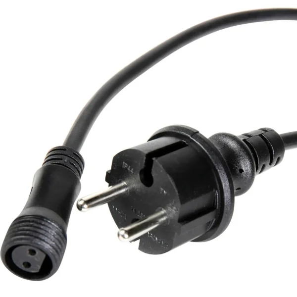 Weihnachtsbeleuchtung^DecoWoerner Anschlusskabel IP44 Für LED-Produkte System IP67, Schwarz