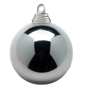 Weihnachtskugeln^DecoWoerner Anthrazit, Glänzende Weihnachtskugeln Aus Schwer Entflammbarem Kunststoff, 6 Cm Ø – 24 Stück Grau