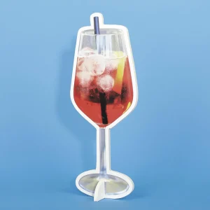 Themen-Deko^DecoWoerner Aperol Spritz Cocktail Display 20 X 50 Cm orange