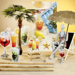 Sommerdeko | Kunstbäume^DecoWoerner Areca Kunstpalme 210 Cm grün