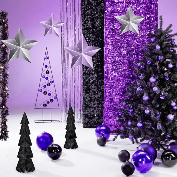 Winterdeko | Tischbäume & Tannenzweige^DecoWoerner Aufsteller Tannenbaum Aus Papier 60cm, schwarz