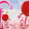 Themen-Banner | Xxl-Banner^DecoWoerner B1 LKW-Planenbanner Süßigkeiten 2,5 X 3,3 M rosa