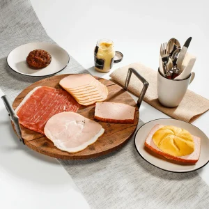 Fleisch & Wurst^DecoWoerner Backschinken Scheibe -Lebensmittel-Attrappe 14 Cm rosa