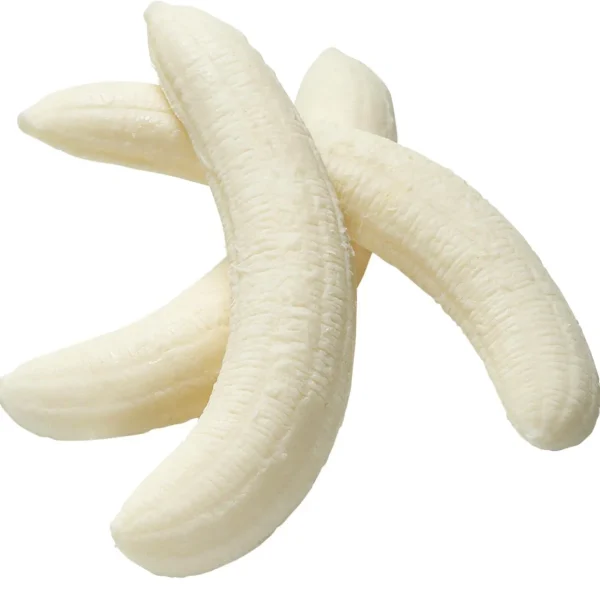 Obst & Früchte^DecoWoerner Bananen Spalten Lebensmittel-Attrappe, 3 Stück weiß