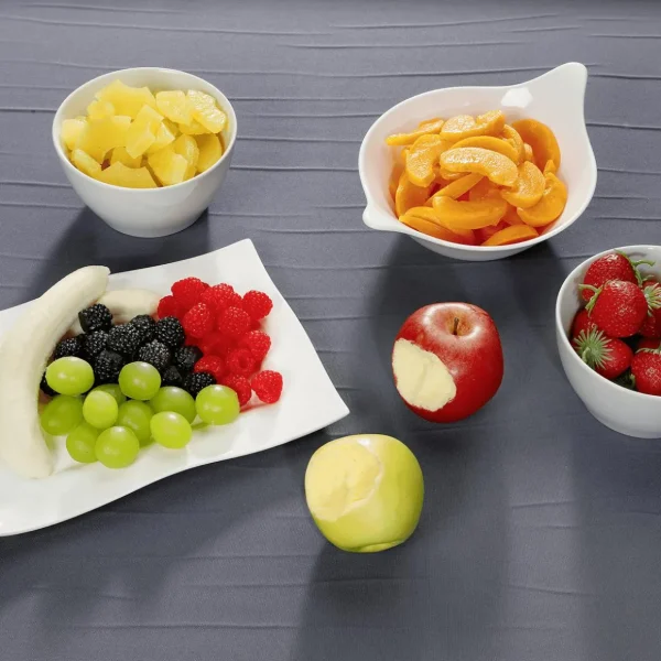 Obst & Früchte^DecoWoerner Bananen Spalten Lebensmittel-Attrappe, 3 Stück weiß