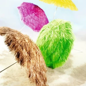 Sommerdeko^DecoWoerner Bastschirm Hawaii, 140 Cm Ø, grün
