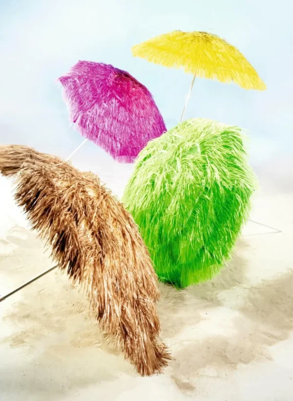 Sommerdeko^DecoWoerner Bastschirm Hawaii, 140 Cm Ø, grün
