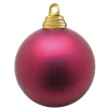 Weihnachtskugeln^DecoWoerner Beerene, Matte Weihnachtskugeln Aus Schwer Entflammbarem Kunststoff, 6 Cm Ø – 24 Stück rot