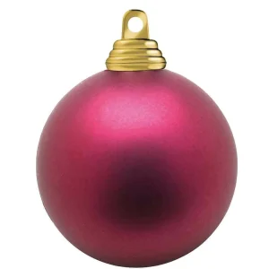 Weihnachtskugeln^DecoWoerner Beerene, Matte Weihnachtskugeln Aus Schwer Entflammbarem Kunststoff, 6 Cm Ø – 24 Stück rot