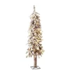 Künstliche Weihnachtsbäume^DecoWoerner Beschneiter, Künstlicher Tannenbaum Alpintanne Mit LED 90 Cm weiß
