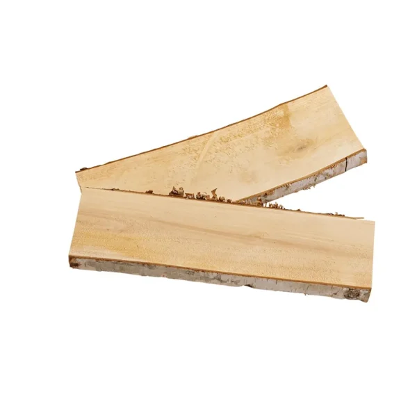 Naturdeko | Herbstdeko^DecoWoerner Birken Schwartenbrett 35 X 8-12 Cm, 2 Stück Naturholz