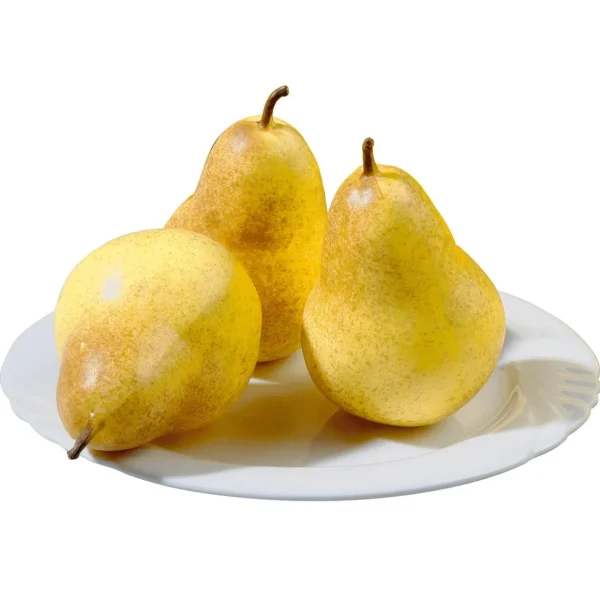 Obst & Früchte^DecoWoerner Birnen Lebensmittel-Attrappen, Pack à 3 Stück gelb