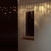 Weihnachtsbeleuchtung^DecoWoerner Blinkendes Icicle-Light Schwarz IP67, 3 X 1 M