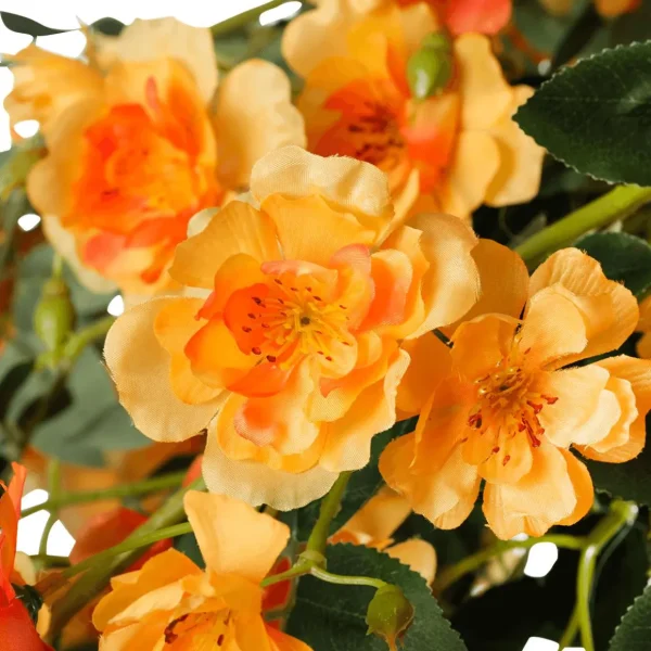 Sommerdeko | Kunstblumen^DecoWoerner Blüten-Farn-Baum 190cm orange