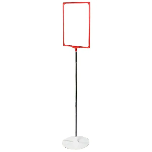 Kundenstopper^DecoWoerner Bodenplakatständer DIN A3, Rahmen rot