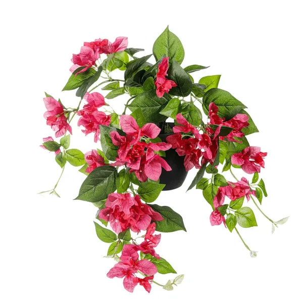 Zimmerpflanzen^DecoWoerner Bougainvillea Kunstblume Im Topf 60 Cm rosa