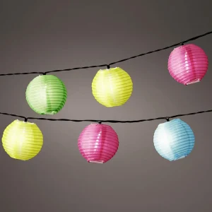 Themen-Deko^DecoWoerner Bunte LED Lampion Lichterkette 950 Cm mehrfarbig