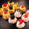 Brot & Kuchen^DecoWoerner Bunte Petits Fours Lebensmittel-Attrappe mehrfarbig