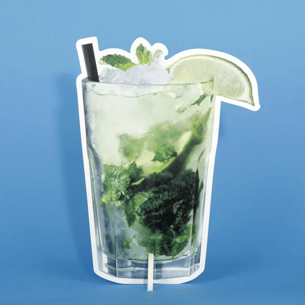 Themen-Deko^DecoWoerner Caipirinha Cocktail Display 36 X 50 Cm grün