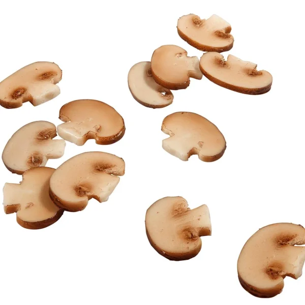 Gemüse & Kräuter^DecoWoerner Champignon-Scheiben Lebensmittel-Attrappe, 12 Stück braun