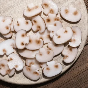Gemüse & Kräuter^DecoWoerner Champignon-Scheiben Lebensmittel-Attrappe, 12 Stück braun