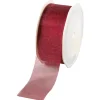 Geschenkband^DecoWoerner Chiffonband 38 Mm, 25 M, Bordeaux rot