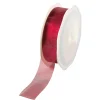 Geschenkband^DecoWoerner Chiffonband 25 Mm, 25 M, Bordeaux rot