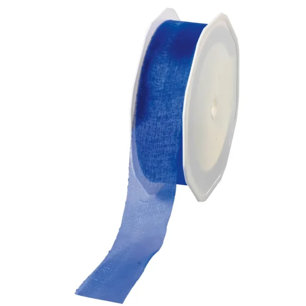 Geschenkband^DecoWoerner Chiffonband 25 Mm, 25 M, Dunkel blau