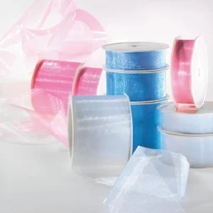 Geschenkband^DecoWoerner Chiffonband 25 Mm, 25 M, Dunkel blau