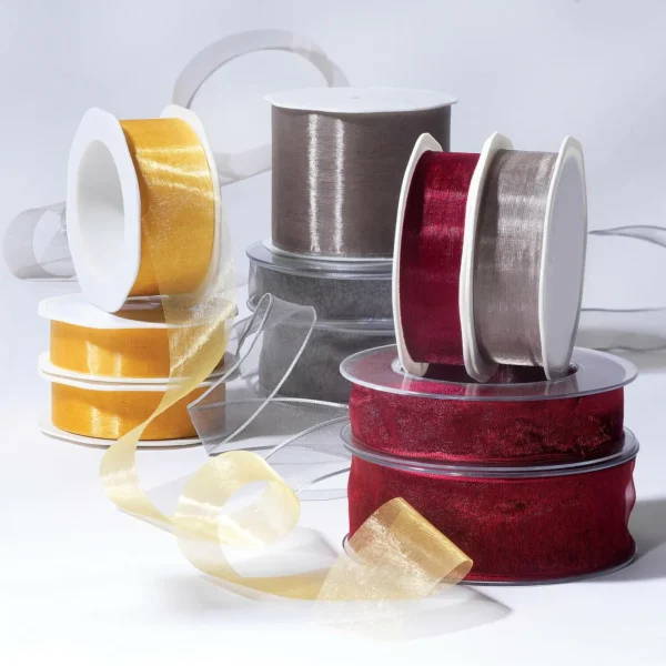 Geschenkband^DecoWoerner Chiffonband 25 Mm, 25 M, Dunkel blau