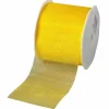 Geschenkband^DecoWoerner Chiffonband 70 Mm, 25 M, gelb