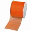 Geschenkband^DecoWoerner Chiffonband 70 Mm, 25 M, orange