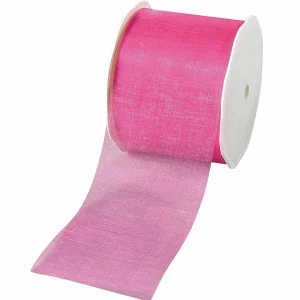 Geschenkband^DecoWoerner Chiffonband 70 Mm, 25 M, Pink rosa
