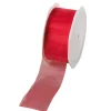 Geschenkband^DecoWoerner Chiffonband 38 Mm, 25 M, rot