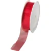 Geschenkband^DecoWoerner Chiffonband 25 Mm, 25 M, rot