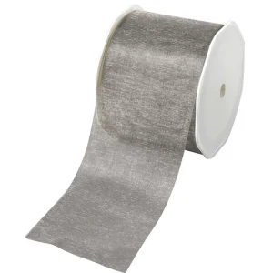 Geschenkband^DecoWoerner Chiffonband 70 Mm, 25 M, silber