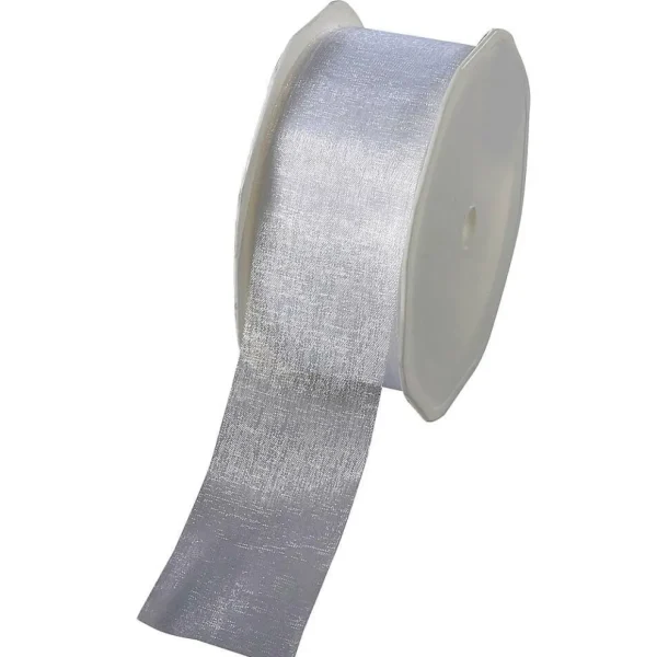 Geschenkband^DecoWoerner Chiffonband 38 Mm, 25 M, weiß