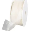 Geschenkband^DecoWoerner Chiffonband Mit Draht Creme 40 Mm Breit, 20 M weiß