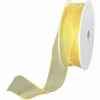 Geschenkband^DecoWoerner Chiffonband Mit Draht 25 Mm Breit, 20 M gelb