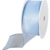 Geschenkband^DecoWoerner Chiffonband Mit Draht Hell 40 Mm Breit, 20 M blau