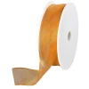 Geschenkband^DecoWoerner Chiffonband Mit Draht 25 Mm Breit, 20 M orange