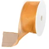 Geschenkband^DecoWoerner Chiffonband Mit Draht 40 Mm Breit, 20 M orange