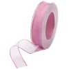 Geschenkband^DecoWoerner Chiffonband Mit Draht Pink 25 Mm Breit, 20 M rosa
