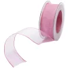 Geschenkband^DecoWoerner Chiffonband Mit Draht Pink 40 Mm Breit, 20 M rosa