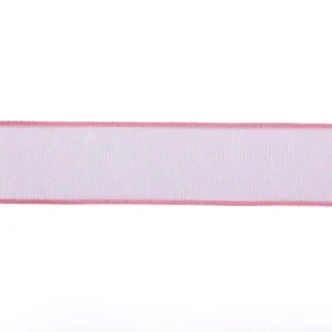Geschenkband^DecoWoerner Chiffonband Mit Draht Pink 25 Mm Breit, 20 M rosa