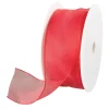 Geschenkband^DecoWoerner Chiffonband Mit Draht 40 Mm Breit, 20 M rot